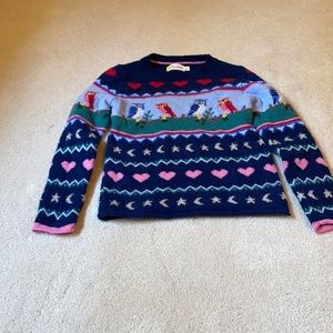 Mini Boden Owl Sweater size 7-8